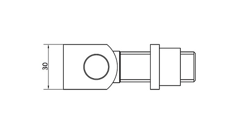 Комплектующие для распашных ворот Петля CAME H 18 регулируемая с гайкой, 42-68 мм, М18, приваривание в Приморско-Ахтарске